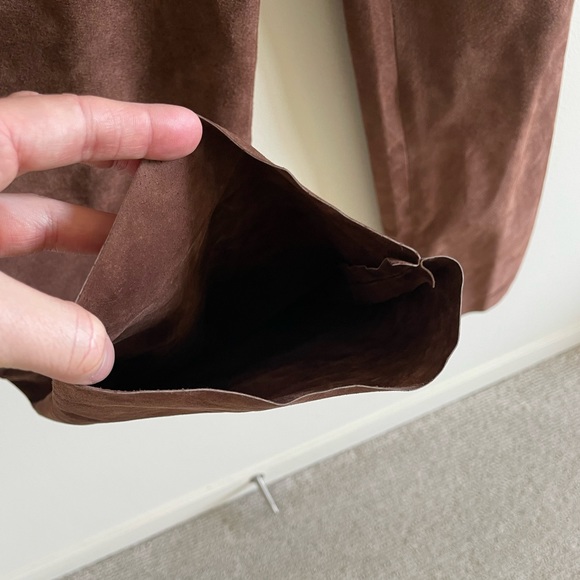 Size 10 Bushwhacker Vintage Brown Leather Straight Leg Pants - Picture 12 of 17